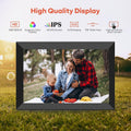 MONOCUS Frameo 10.1" WiFi Digital Picture Frame, 16GB -1280x800 HD IPS Touch Screen, Auto-Rotate, Wall Mountable, Share Photos/Videos Instantly Via App